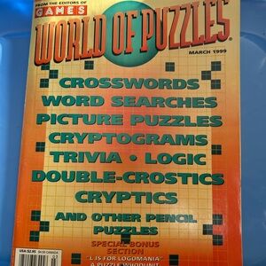Vintage World of Puzzles Magazine March 1999